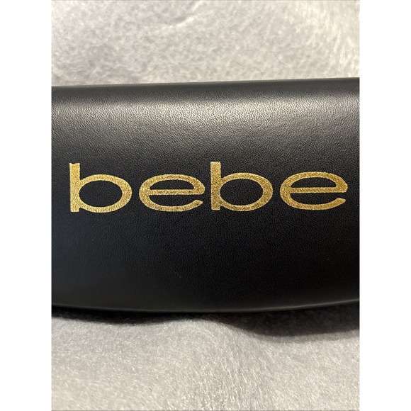 Bebe Hard Clamshell Eyeglass‎ Sunglass Case Black & Gold - Picture 2 of 13
